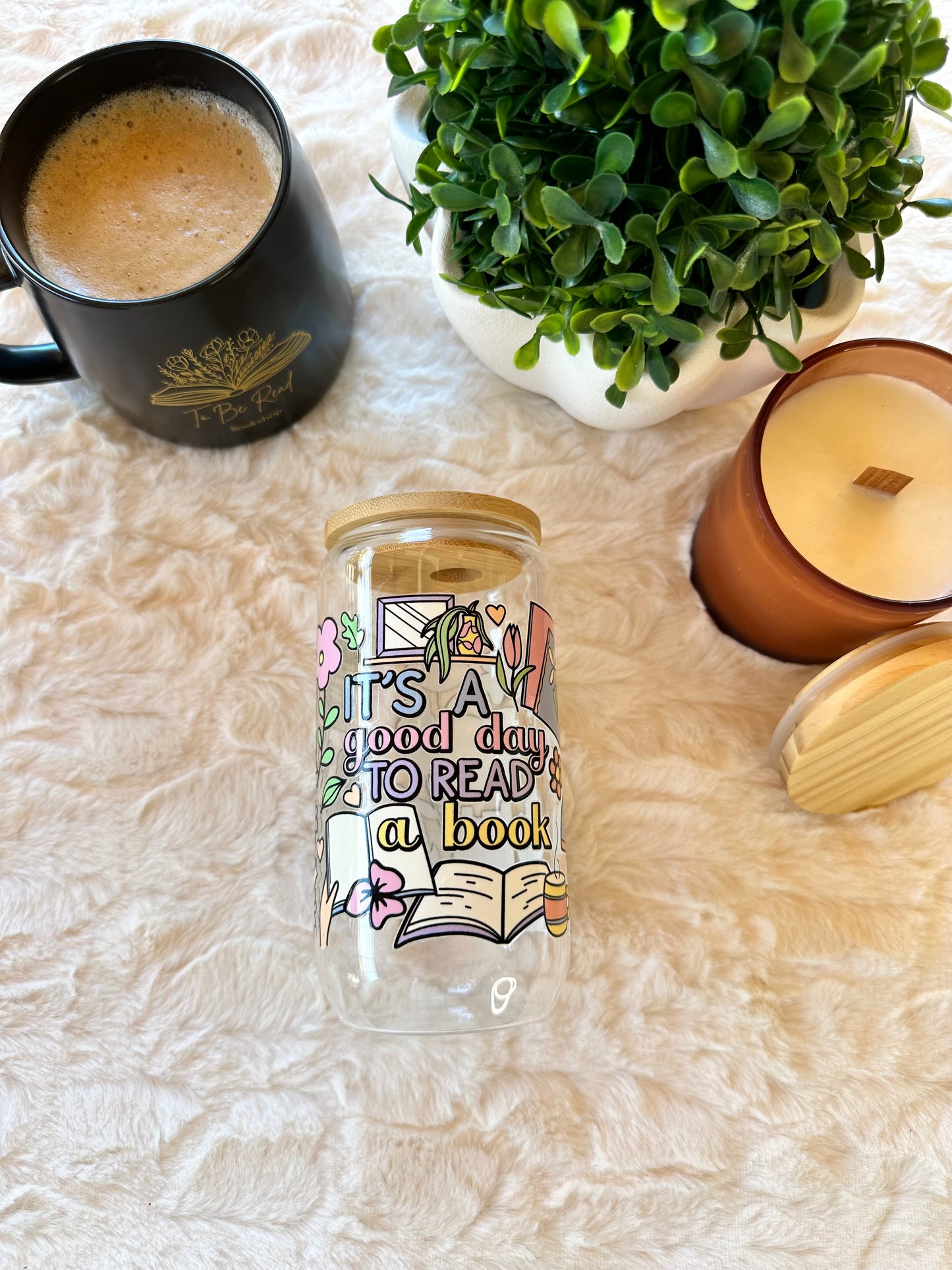 Bookish Glass Tumbler