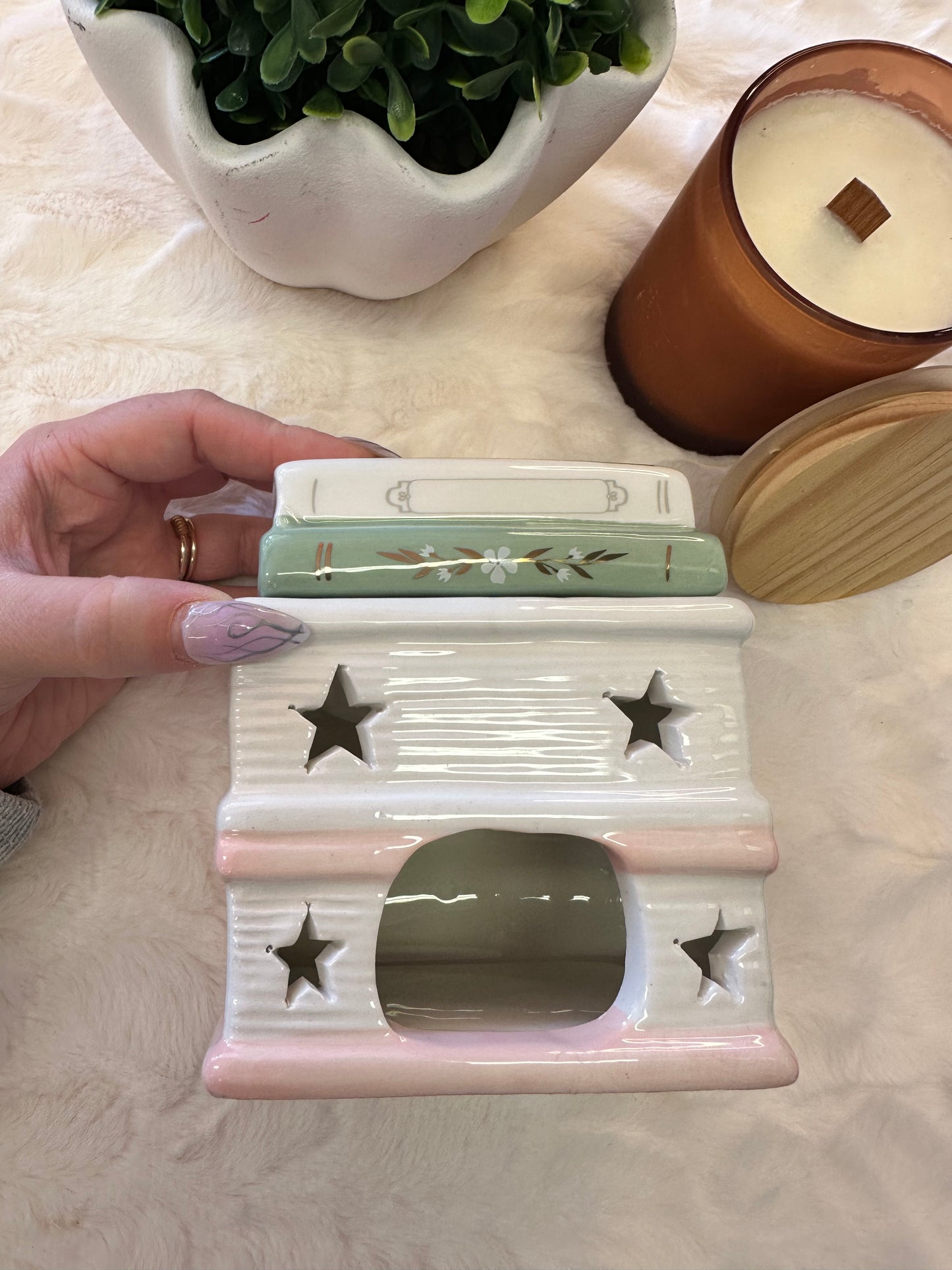 Book Stack Oil Burner